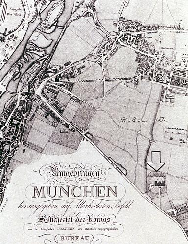 [Umgebungsplan Münchens von 1812]