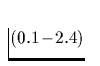$(0.1\!-\!2.4)$