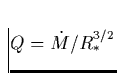 $Q = {\dot M}/R_{\ast}^{3/2}$