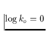 ${\rm log}\,k_o = 0$