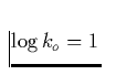 ${\rm log}\,k_o = 1$