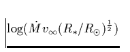 ${\rm log}({\dot M}v_{\infty}(R_{\ast}/R_{\odot})^{{1 \over 2}})$