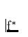 ${\rm f^{*}}$