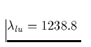 $\lambda_{lu} = 1238.8 \,$
