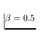 $\beta = 0.5$