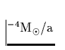 $^{-4} {\rm M_{\odot}/a}$