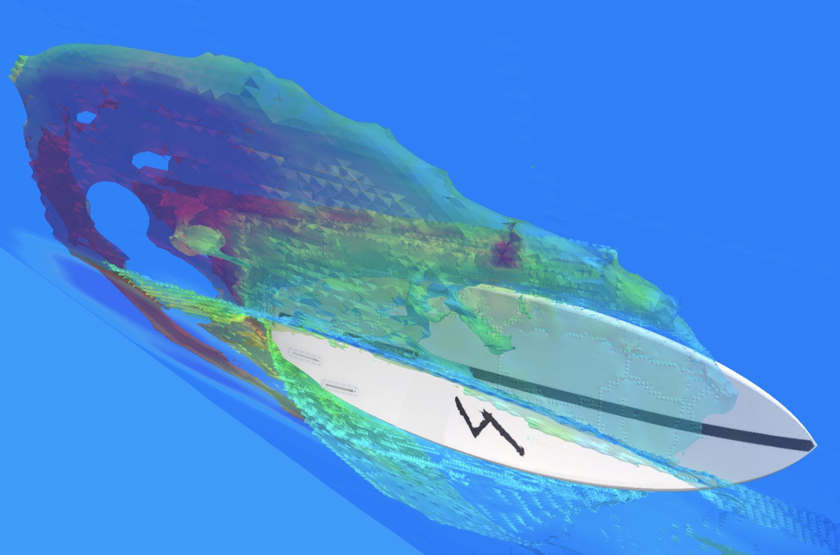 Simulation of a surfboard